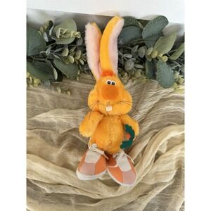 1984 Orange Rabbit Wallace Berrie Plush Bunny 11" Vintage Carrot‎ Sneakers